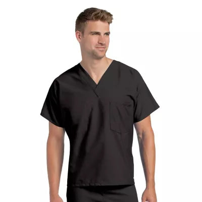 UNISEX SCRUB TOP BLACK MED - New (SKU: 11249835)
