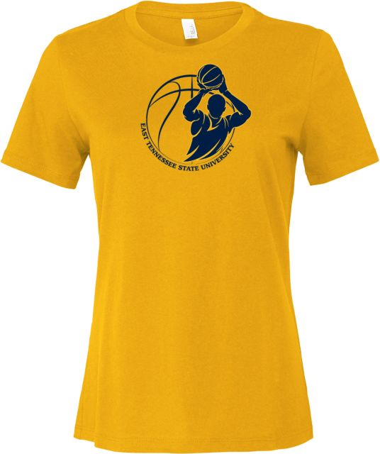 ETSU Bella + Canvas Womens Relaxed Cotton T Shirt ETSU Basketball Graphic - ONLINE ONLY